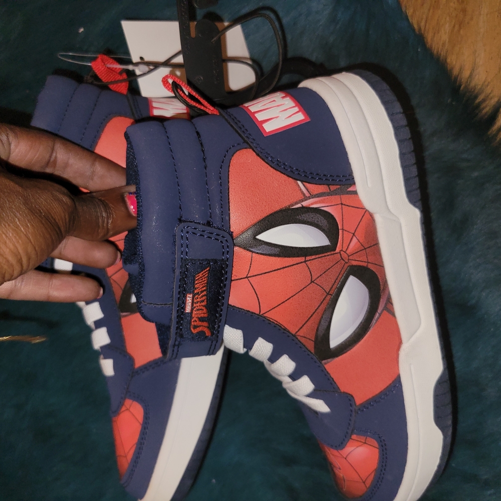 H&M Kids Spider-Themed Sneakers - Navy and Red - Picture 2 of 4